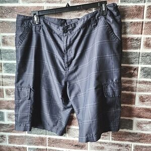 Men's gray plaid shorts